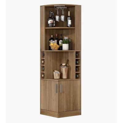 Imagen 2 del producto Mueble De Bar Esquinero Multifuncional 180x47x47cm Marrón oscuro