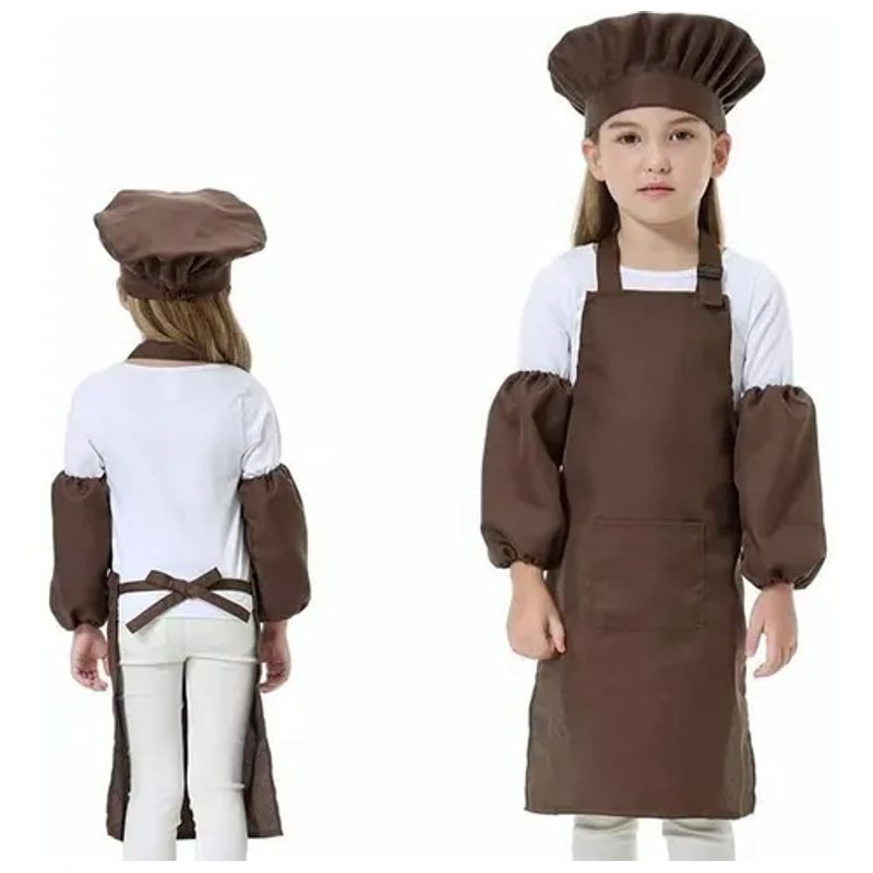 EDWINAYY - Set Delantal De Cosplay + Gorro De Chef Para Cocinar + Manga