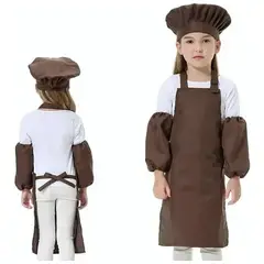EDWINAYY - Set Delantal De Cosplay + Gorro De Chef Para Cocinar + Manga