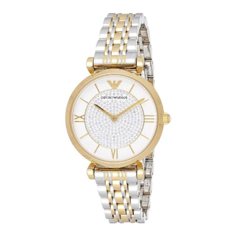 EMPORIO ARMANI - Reloj Emporio Armani Gianni T-Bar Ar8031 Plateado con Dorado