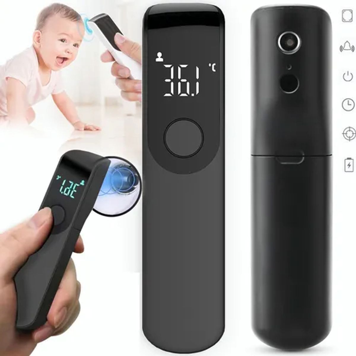 EDWINAYY - Termómetro Digital Infrarrojo Corporal Sin Contacto-portátil