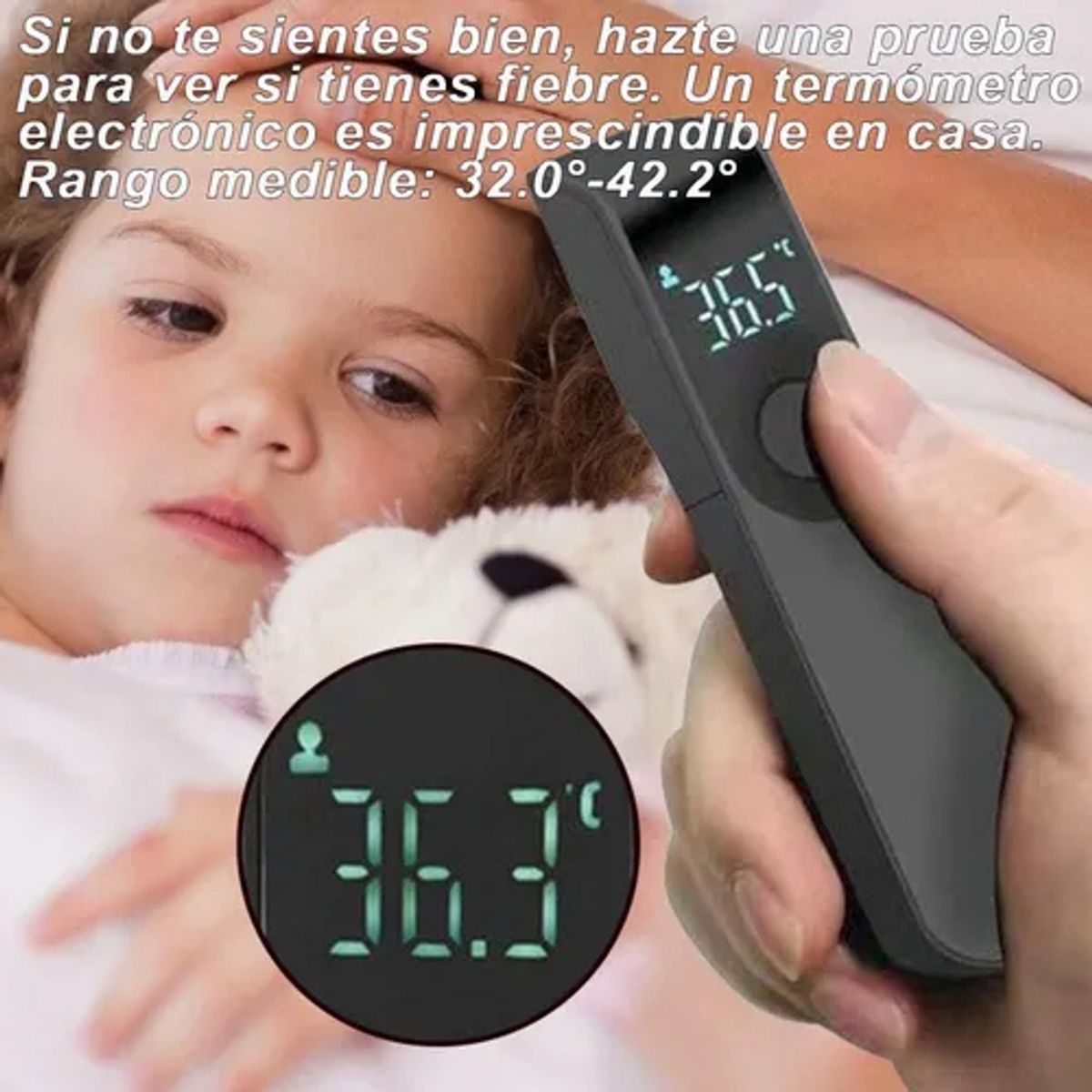 EDWINAYY - Termómetro Digital Infrarrojo Corporal Sin Contacto-portátil