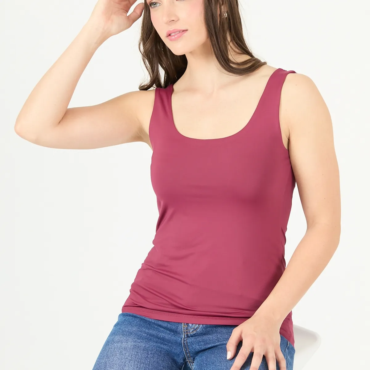 PRIVILEGE - Polera burdeo 2328