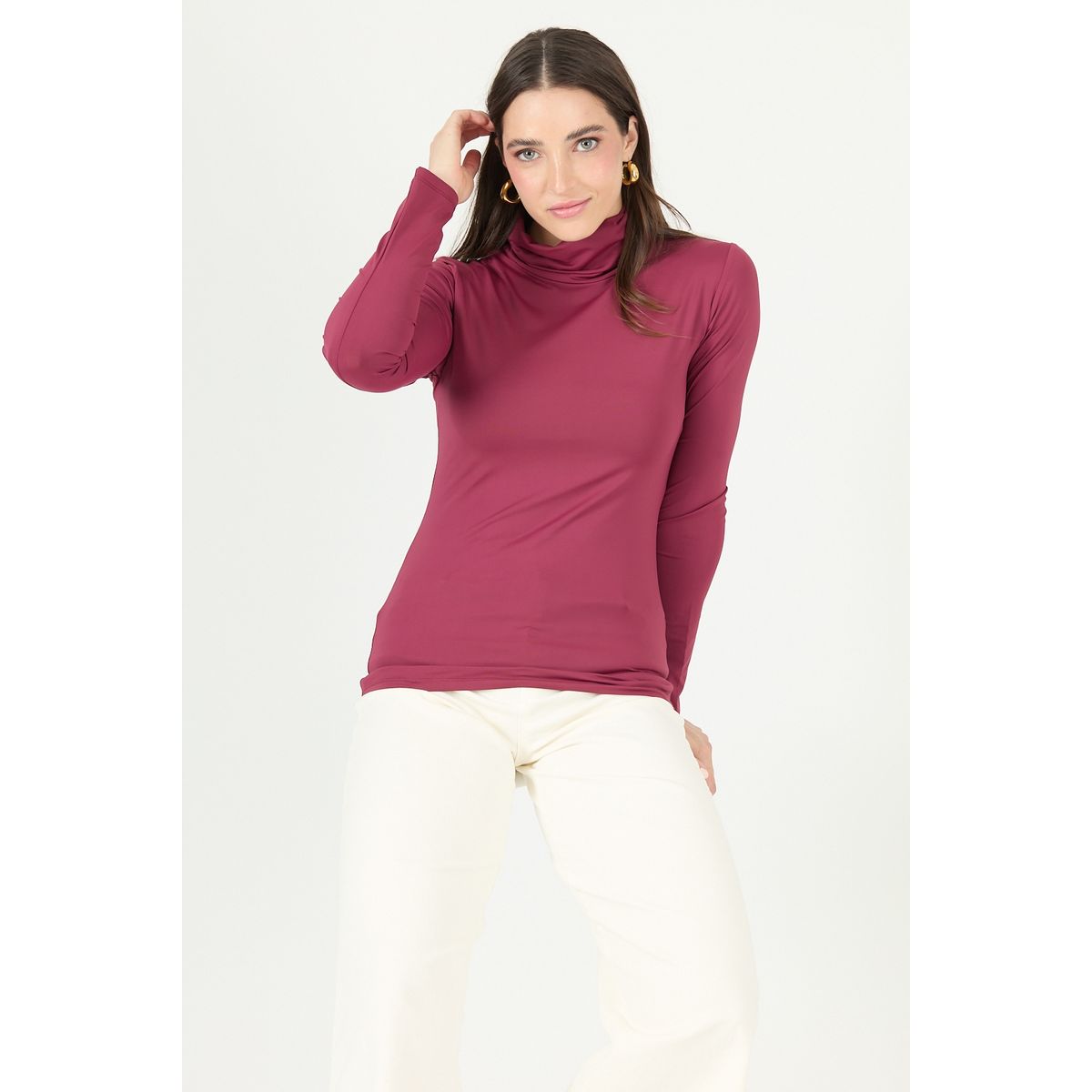 PRIVILEGE - Polera burdeo PRIVILEGE 2318