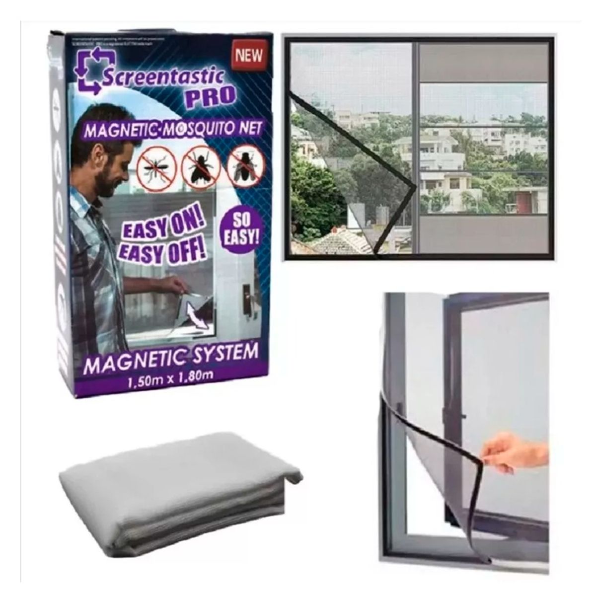 GENERICO - Malla Magnético Antimosquito Moscas Zancudos Malla