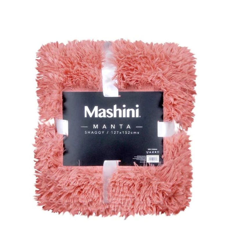 MASHINI - Manta Shaggy Mashini 127x152cm Terra
