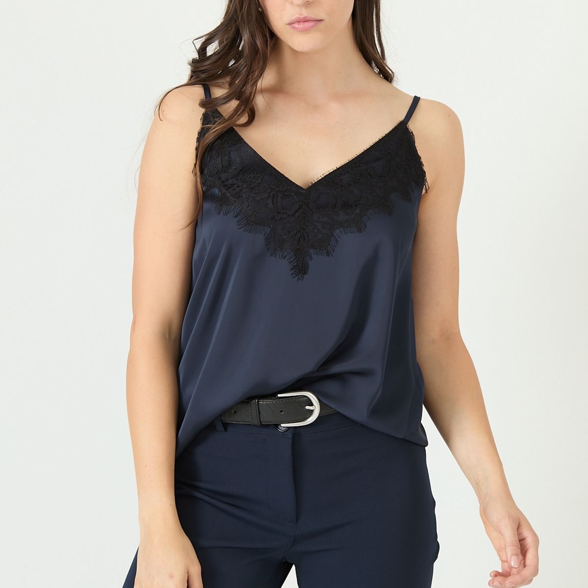 PRIVILEGE - Top azul marino 2347