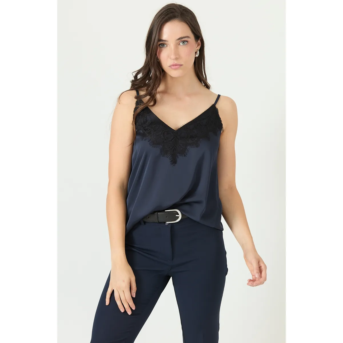 PRIVILEGE - Top azul marino 2347