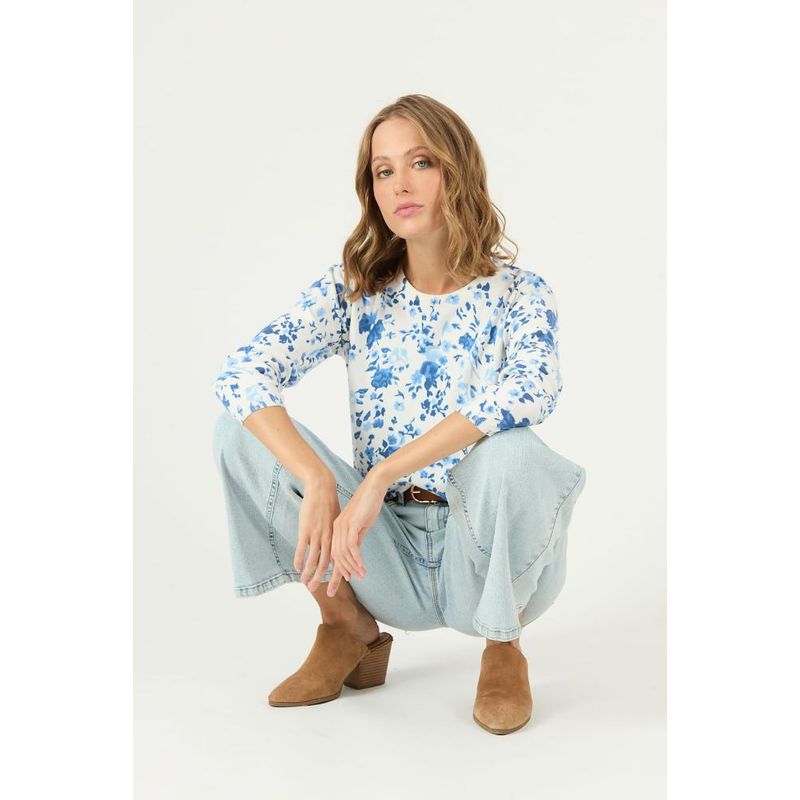 PRIVILEGE - Sweater crudo flores PRIVILEGE 2442 - Crudo