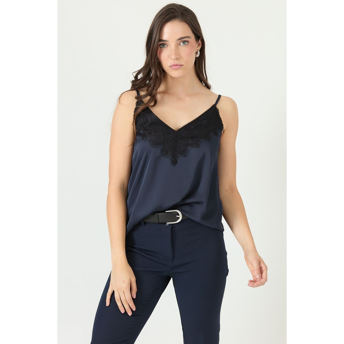 PRIVILEGE - Top azul marino 2347
