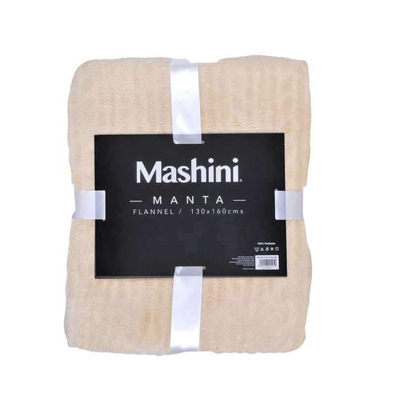 MASHINI - Manta Flannel Embossed 130x160cm Beige
