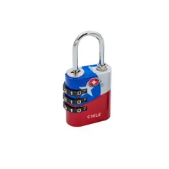 ODIS - Candado TSA Aluminio 30mm Bandera De Chile