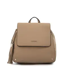 AMPHORA - Mochila con tapa mediana etiopia taupe