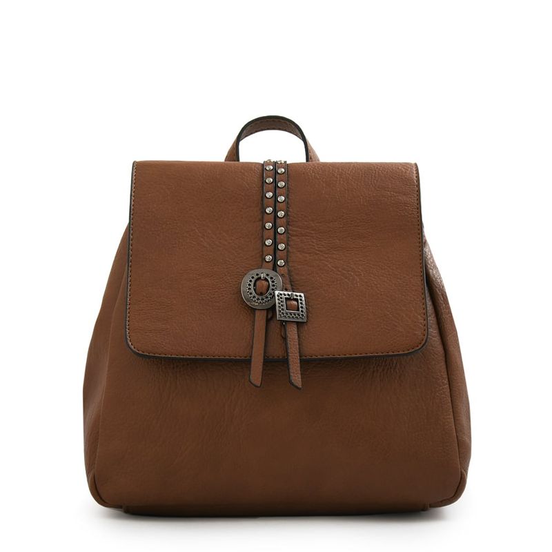 AMPHORA - Mochila con tapa pequeña indonesia café
