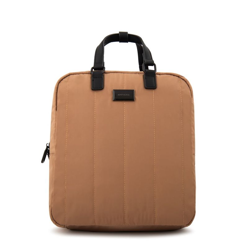 AMPHORA - Mochila mediana japon beige