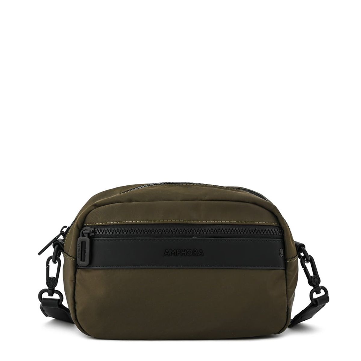 AMPHORA - Cartera bandolera peru pequeña verde oliva