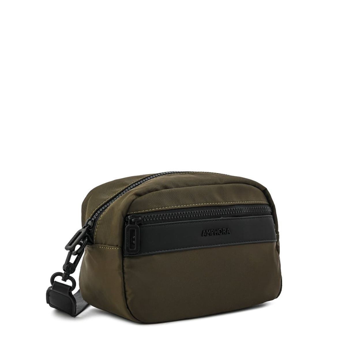 AMPHORA - Cartera bandolera peru pequeña verde oliva