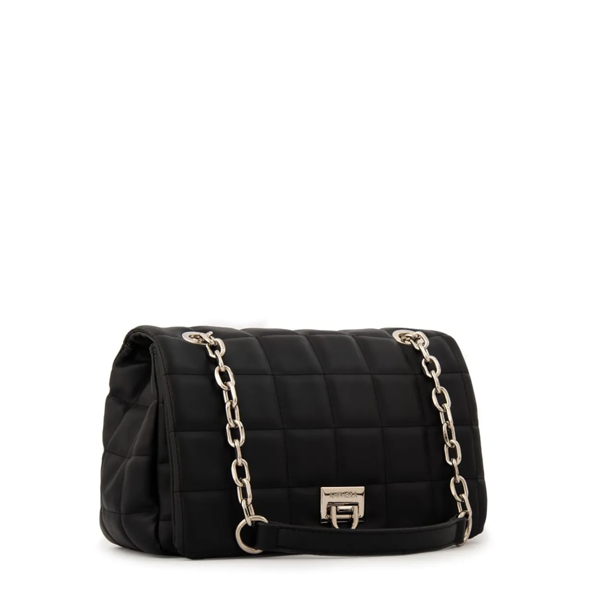 AMPHORA - Cartera bandolera con tapa grecia mediana negro