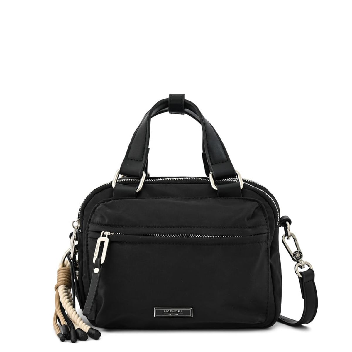AMPHORA - Cartera bandolera joselina mediana negro