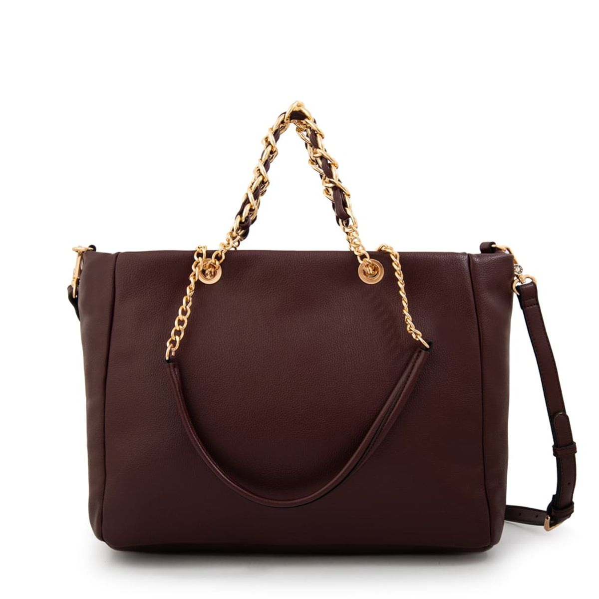 AMPHORA - Cartera tote grande demi grande burdeo