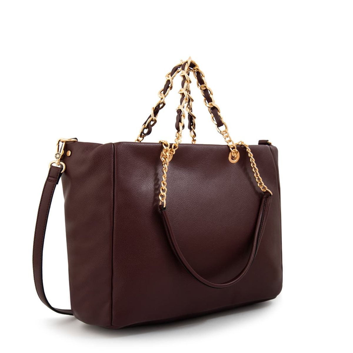 AMPHORA - Cartera tote grande demi grande burdeo