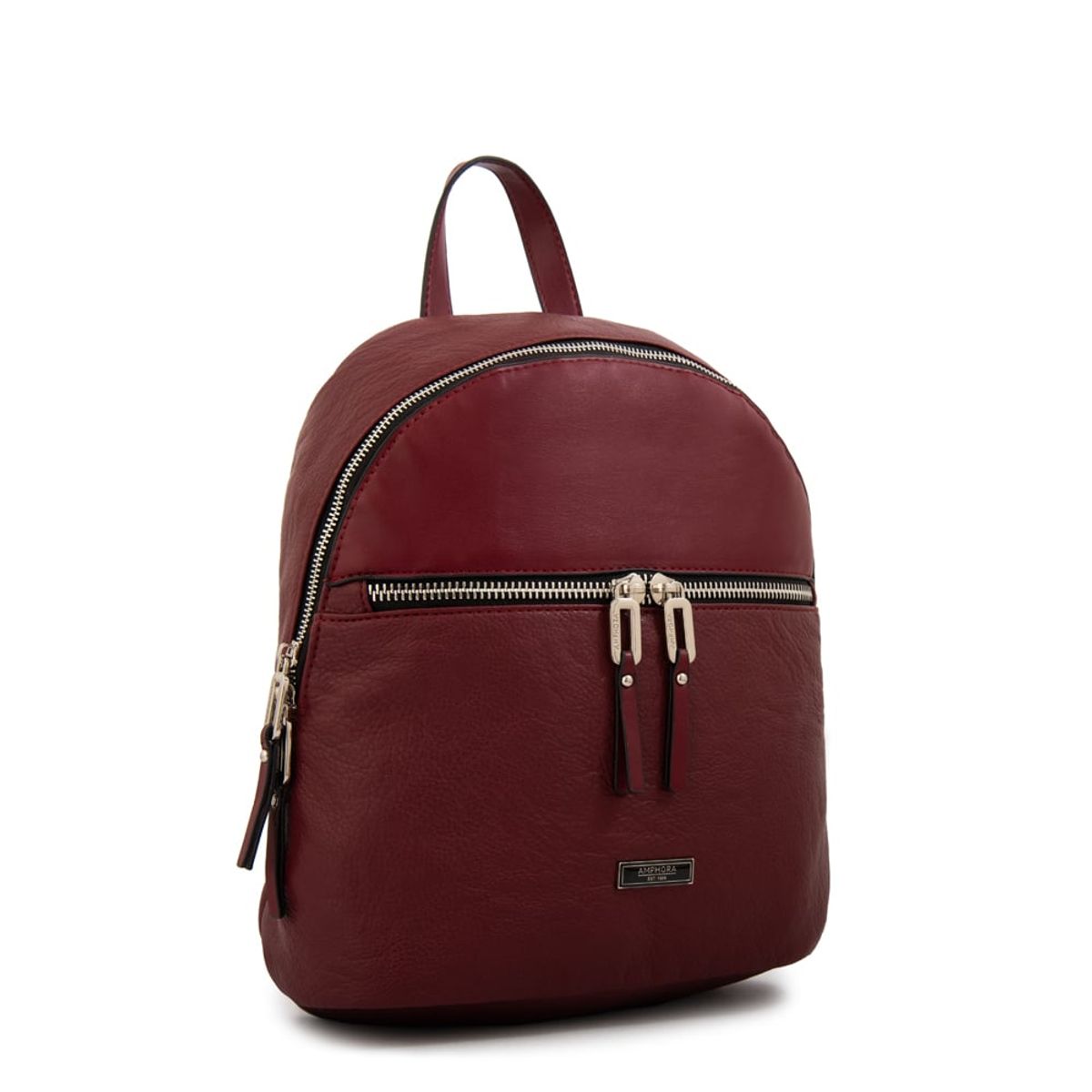 AMPHORA - Mochila benin mediana rojo oscuro