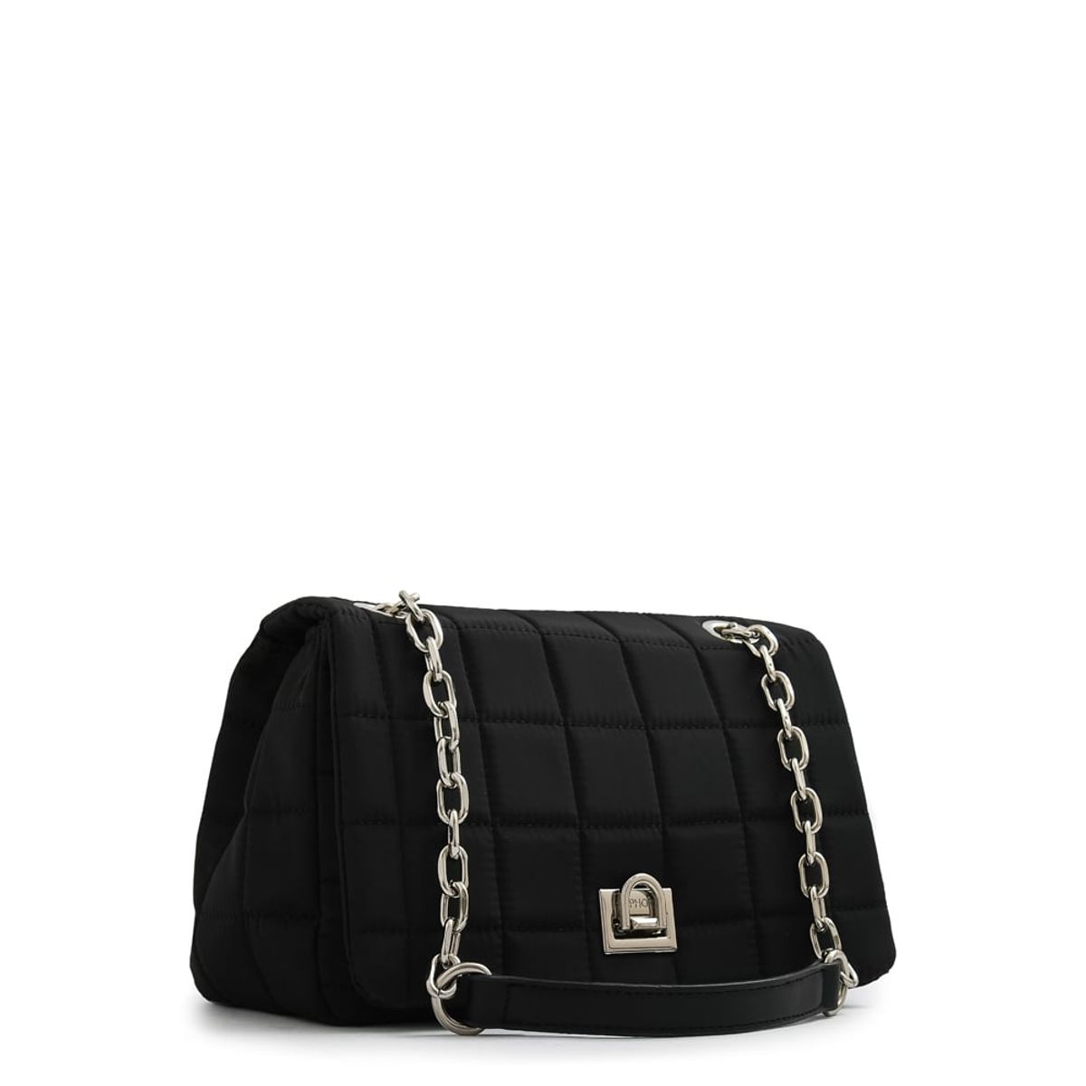 AMPHORA - Cartera bandolera con tapa grecia mediana negro especial