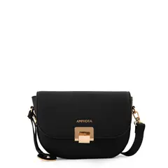 AMPHORA - Cartera Bandolera con tapa mediana elois negro