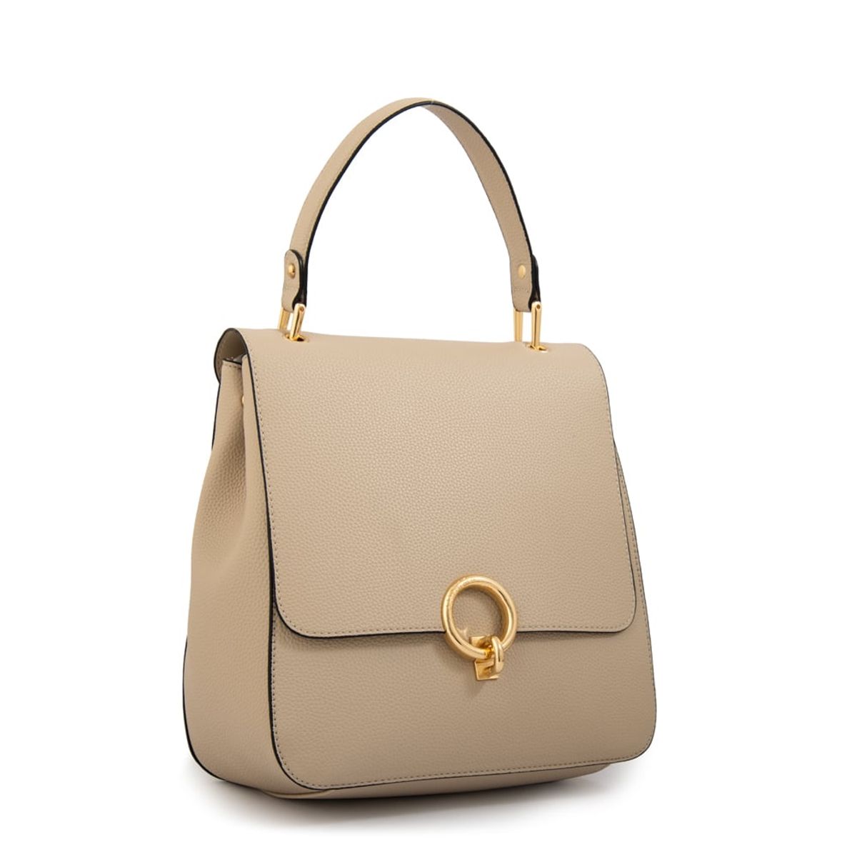 AMPHORA - Mochila con tapa libia mediana beige