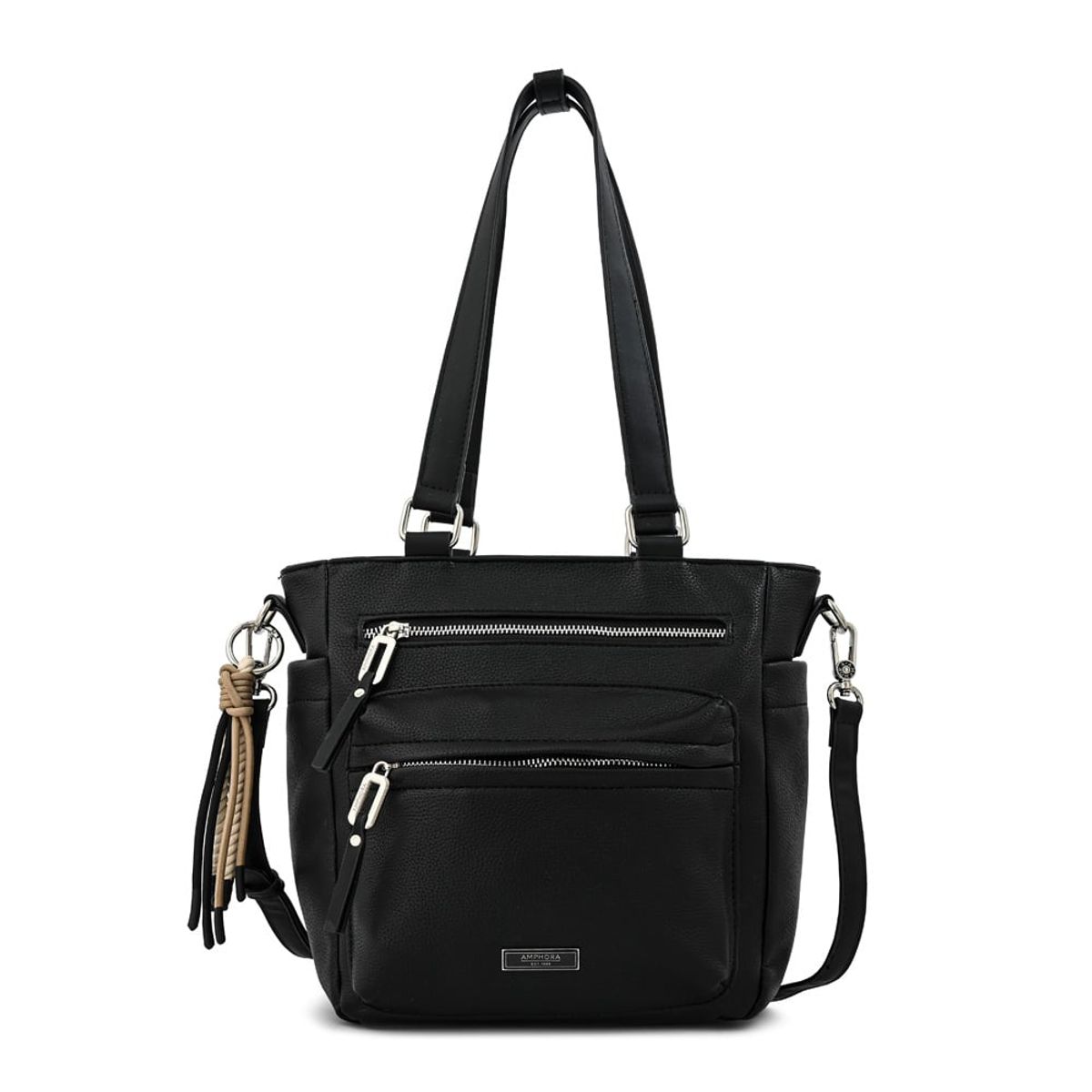 AMPHORA - Cartera tote grande joselina negro especial