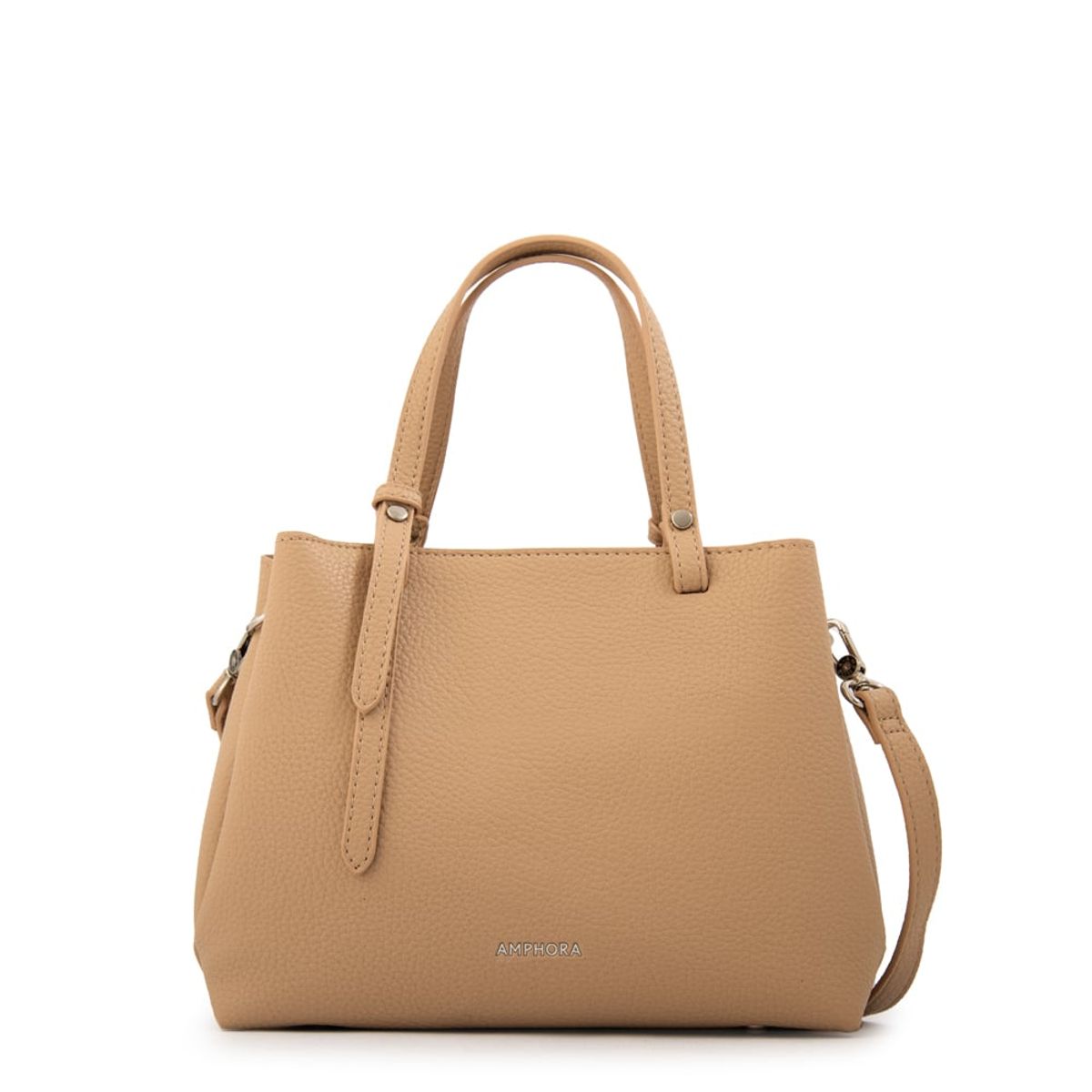 AMPHORA - Cartera tote tres divisiones moroni pequeña beige