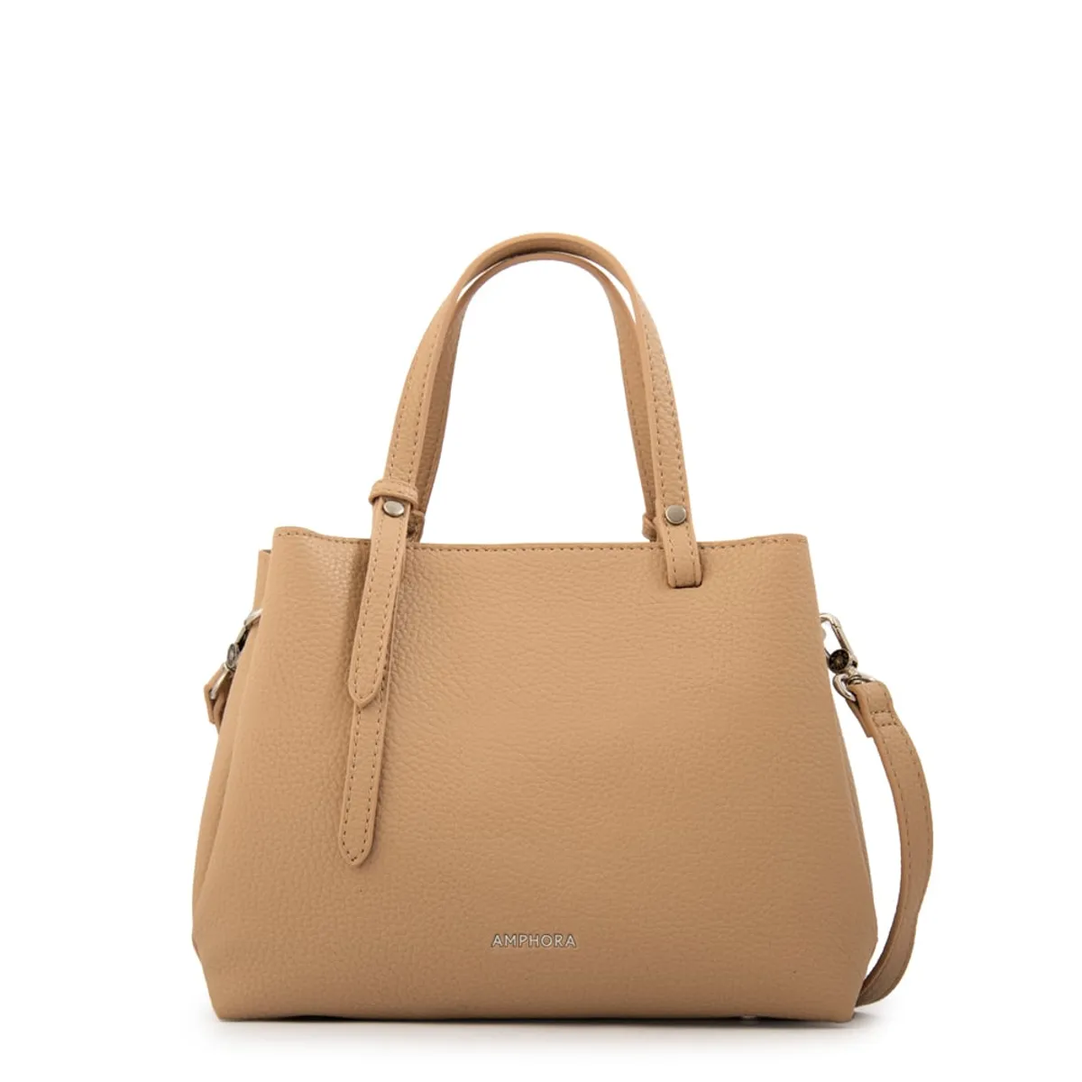 AMPHORA - Cartera tote tres divisiones moroni pequeña beige