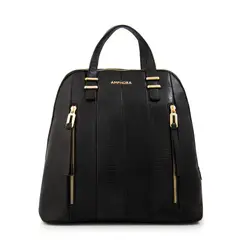 AMPHORA - Mochila mediana manila negro