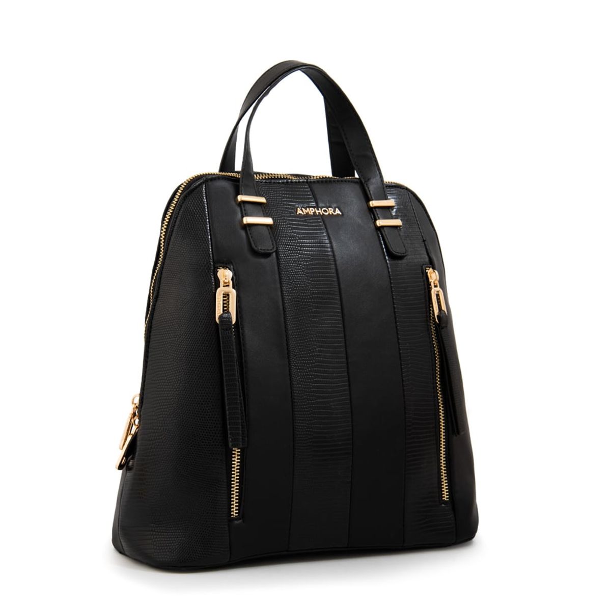 AMPHORA - Mochila manila mediana negro