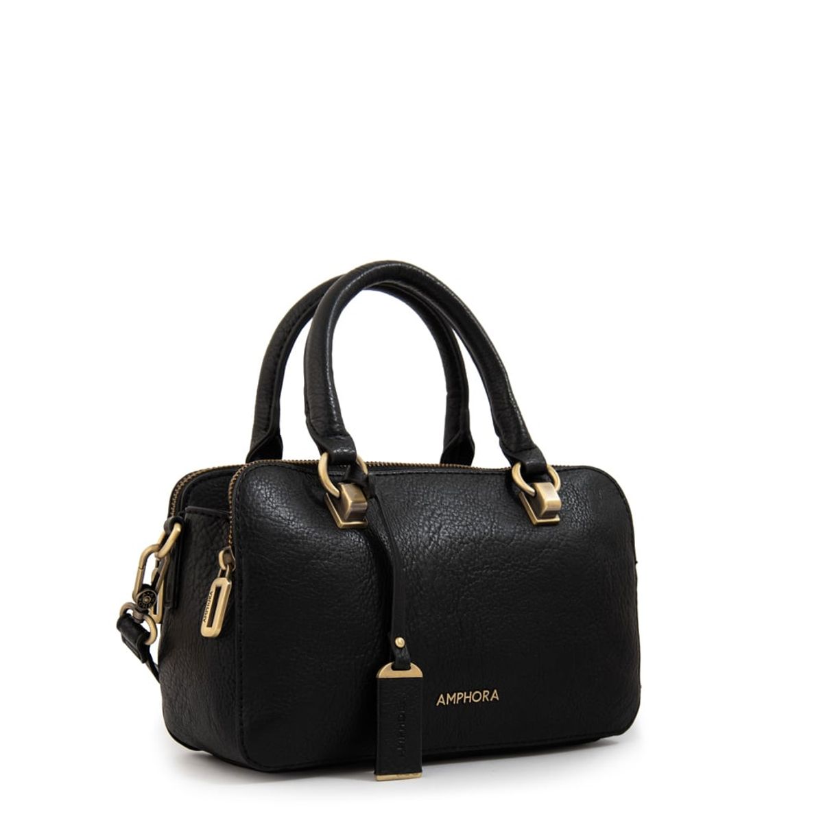 AMPHORA - Cartera tote malta pequeña negro