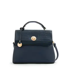 AMPHORA - Cartera Bandolera con tapa pequeña aline azul oscuro