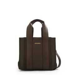 AMPHORA - Cartera Bandolera pequeña calita café oscuro