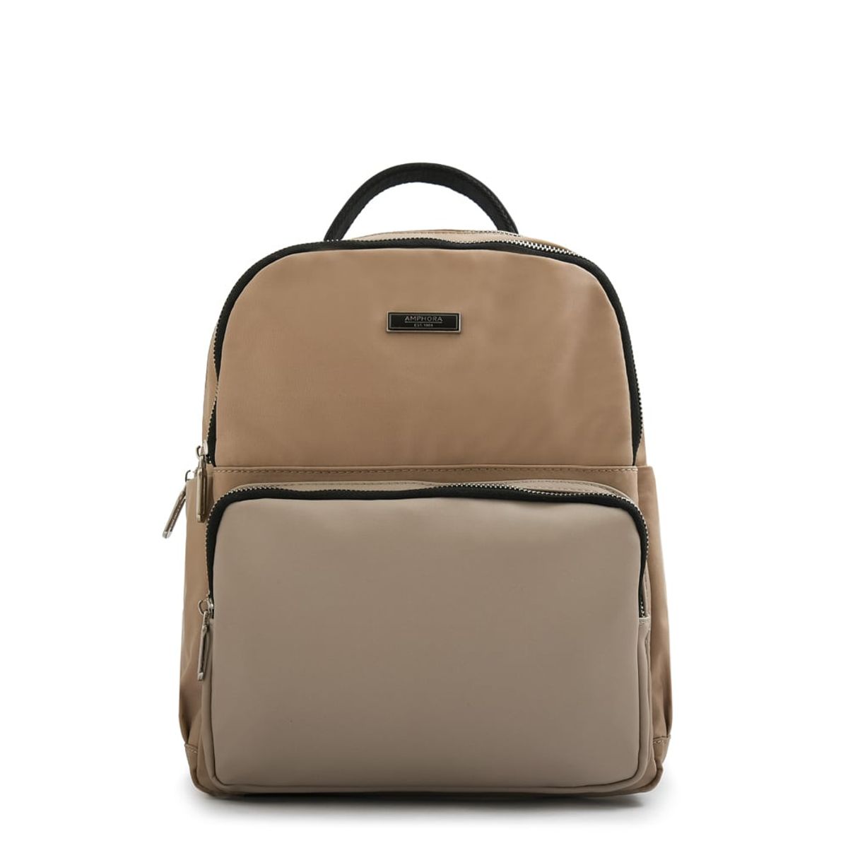 AMPHORA - Mochila manchester mediana beige