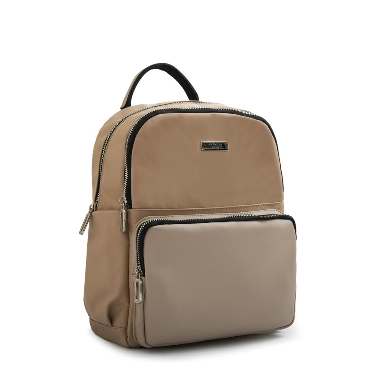 AMPHORA - Mochila manchester mediana beige