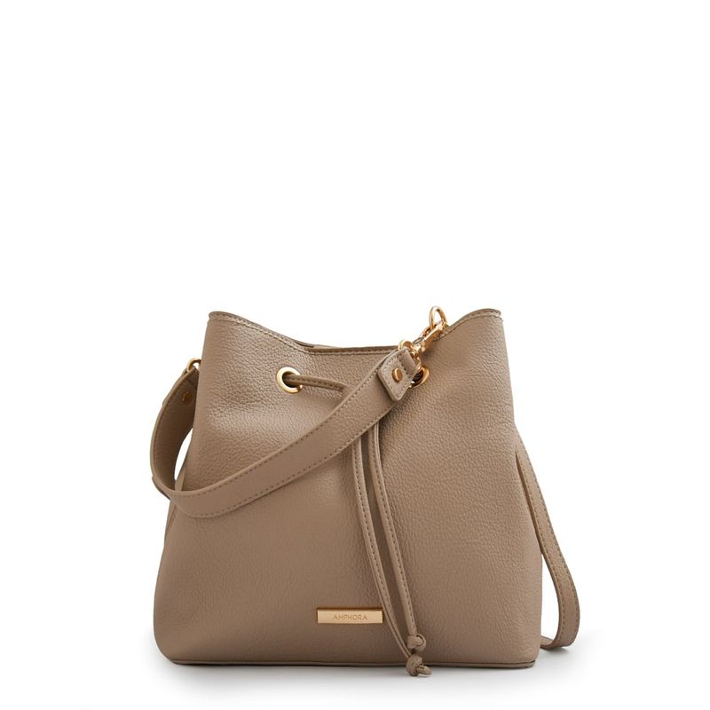 AMPHORA - Cartera Bandolera mediana bruselas beige