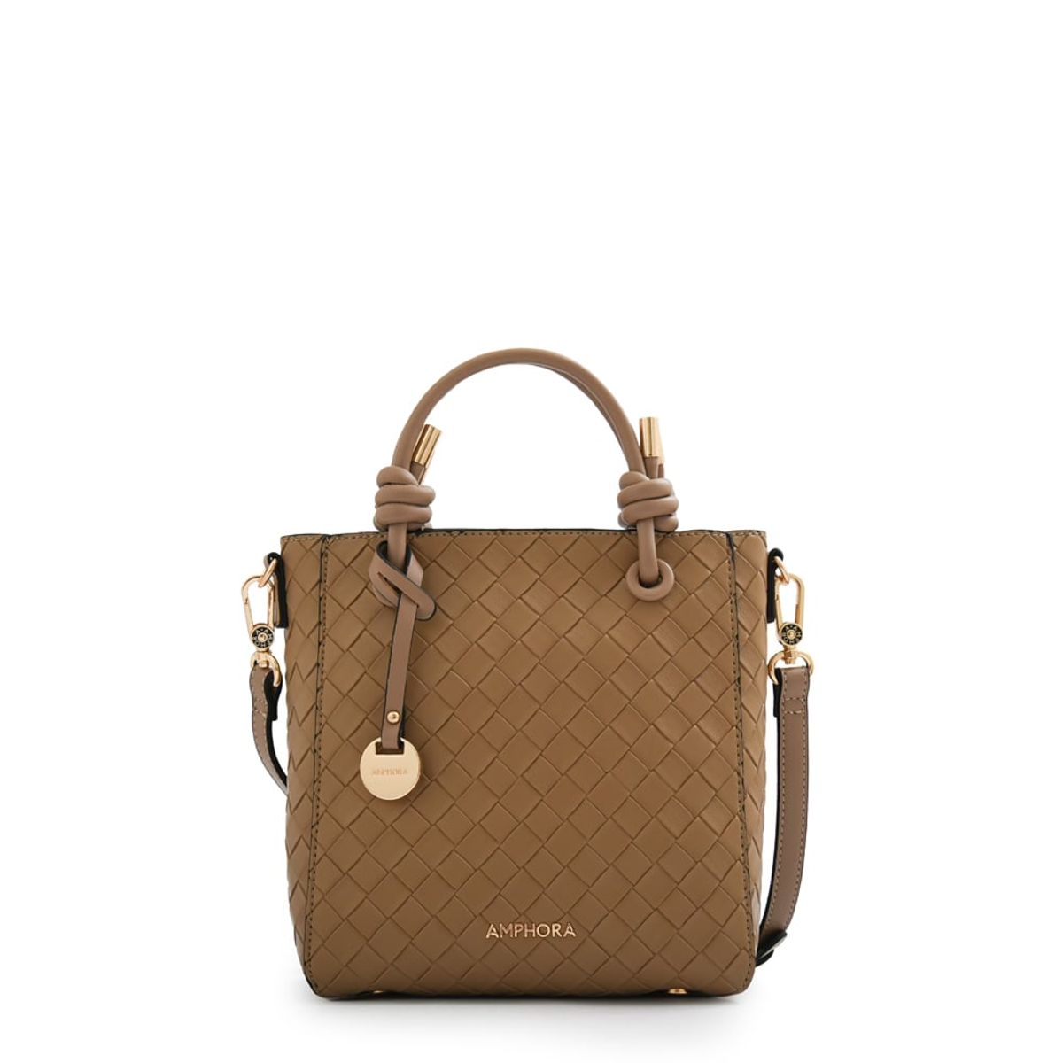 AMPHORA - Cartera bandolera italia pequeña beige oscuro