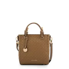 AMPHORA - Cartera Bandolera pequeña italia beige oscuro