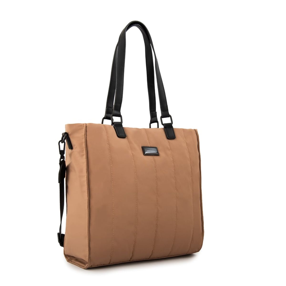 AMPHORA - Cartera tote japon mediana beige