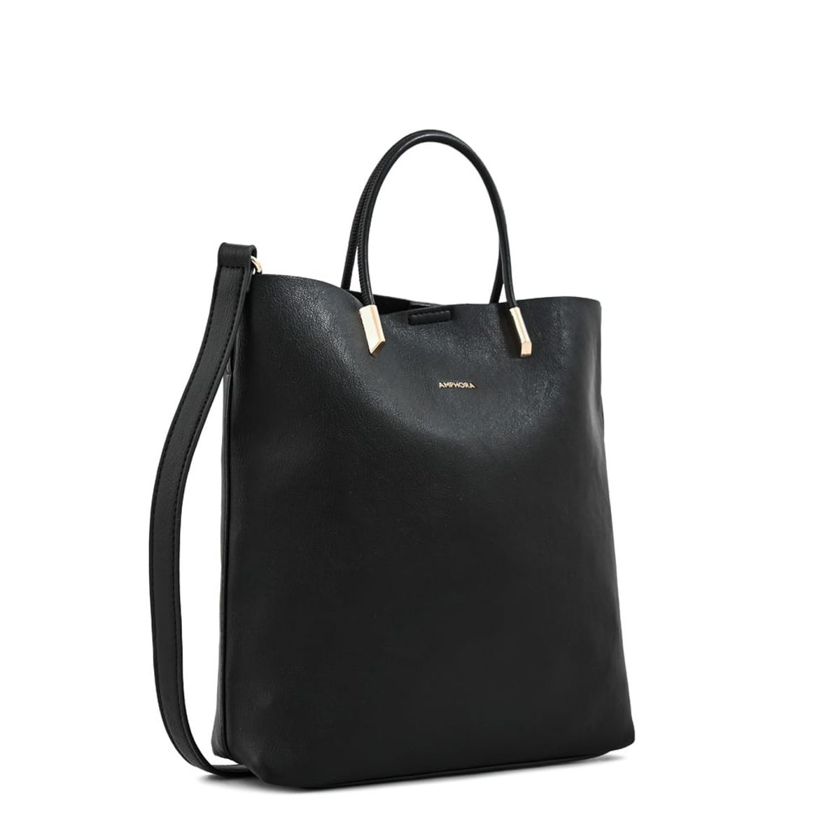 AMPHORA - Cartera bandolera valencia mediana negro