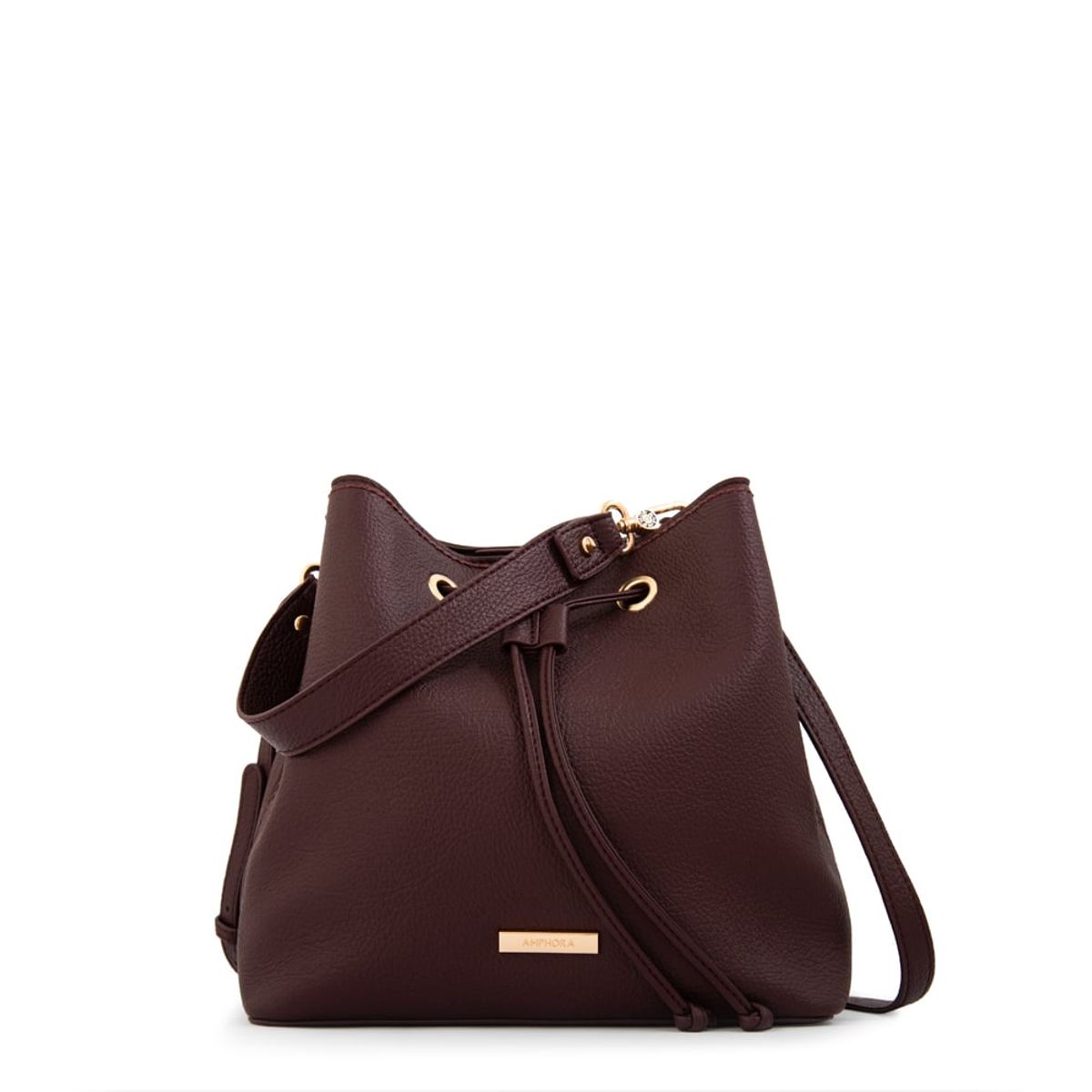 AMPHORA - Cartera bandolera bruselas mediana burdeo