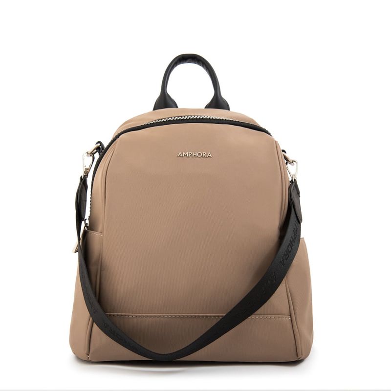 AMPHORA - Mochila mediana magna beige oscuro