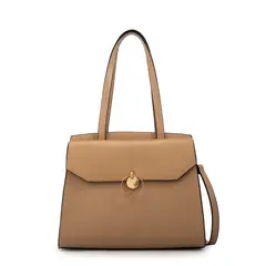 AMPHORA - Cartera Dos Asas con tapa pequeña mediana maggie beige