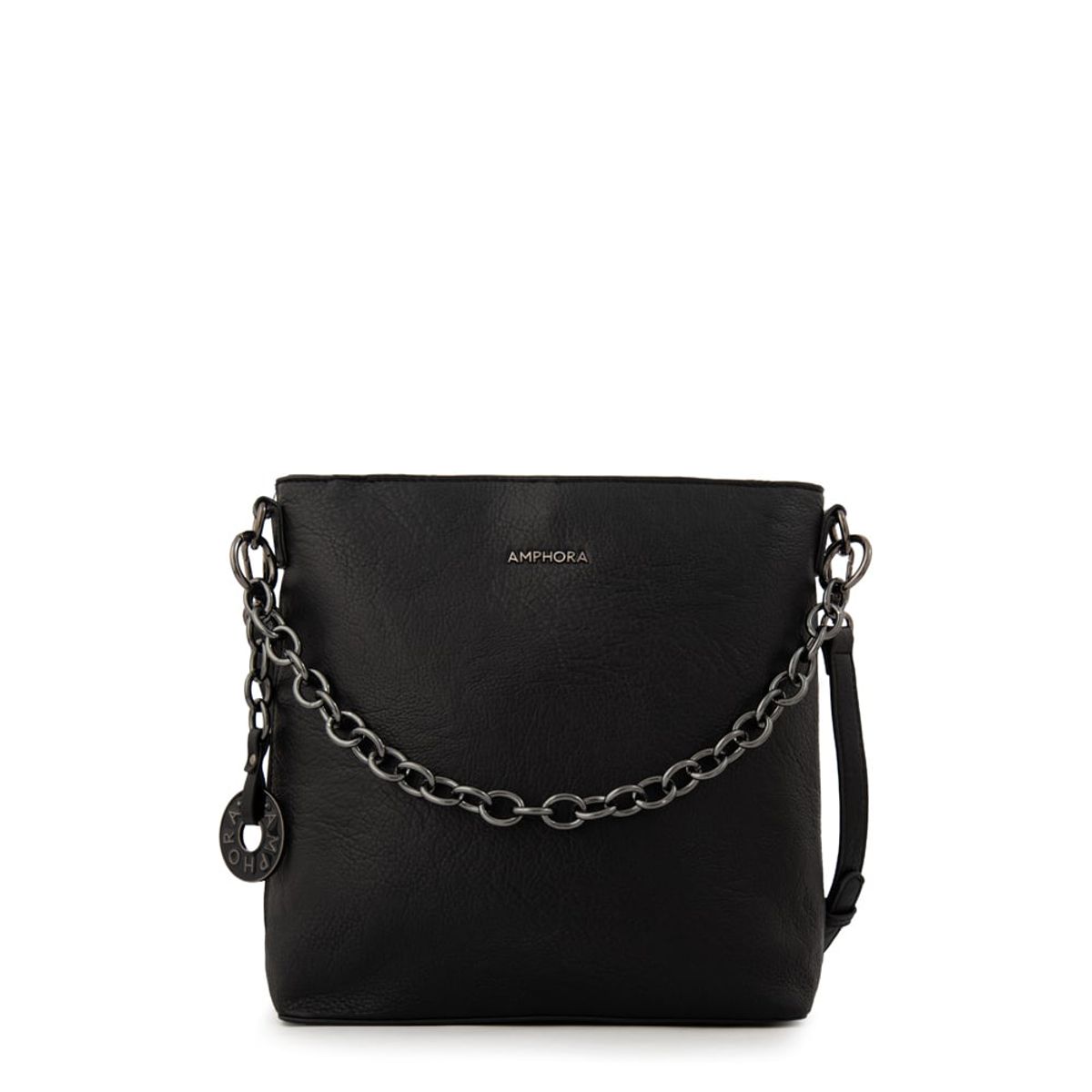 AMPHORA - Cartera bandolera viena mediana negro