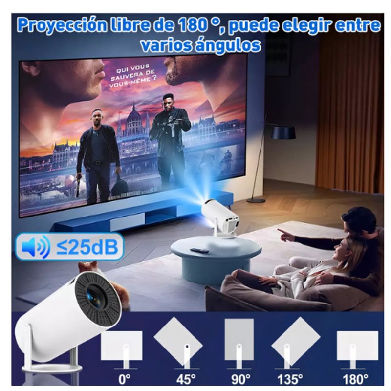 GENERICO - Proyector Smart Portatil Led Homecinema Inteligente 4K