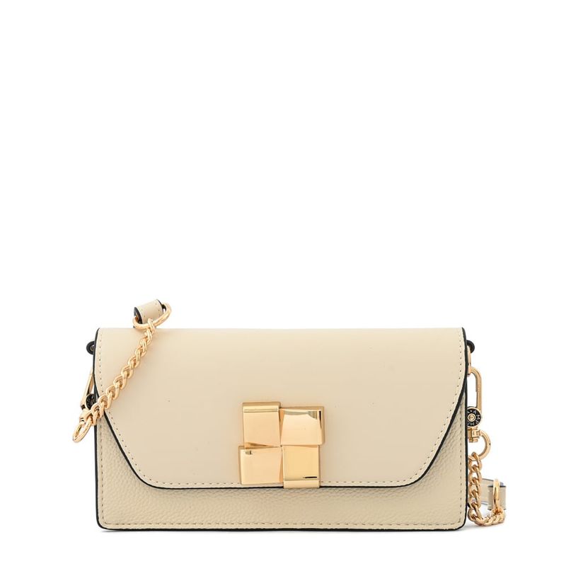 AMPHORA - Cartera bandolera pequeña hera blanco crudo